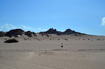 Jeep safari.Photos were taken while driving. Desert of Sinai Peninsula, Egypt. Near Sharm El Sheikh
