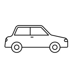 car outline vector icons isolated on white. auto car icon for web and ui design, mobile apps and print products