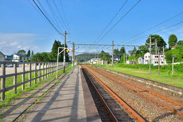 Fototapeta na wymiar 山形　JR奥羽本線真室川駅構内