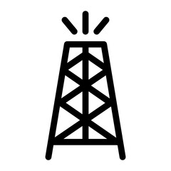 
A vector of signal tower in modern solid style 
