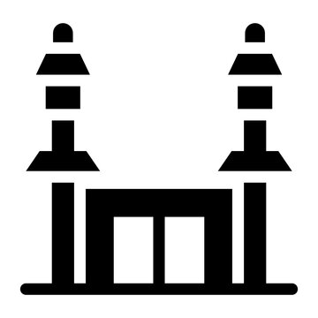 
Trendy filed icon of baitullah minarets
