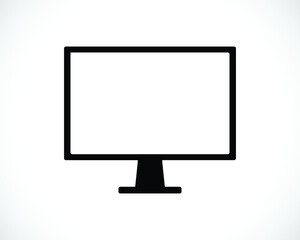 TV, Monitor symbol icon vector eps 10