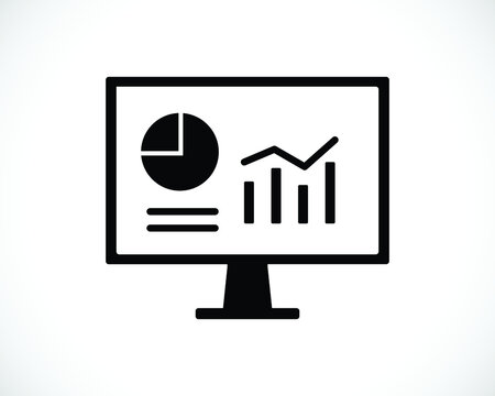 pie dashboard monitor icon vector eps 10