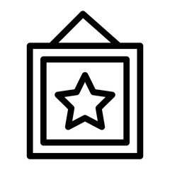 
A vector of wall hanging in modern filled style 
