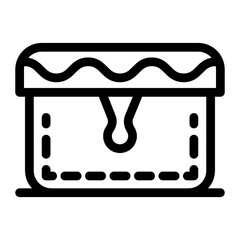 
Chest trunk icon in modern filled style 
