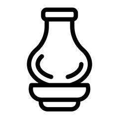 
A portable light icon in glyph style, arabic lamp vector 
