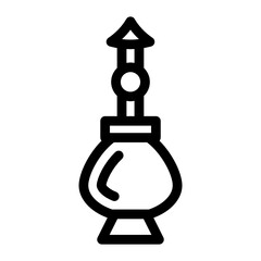
A portable light icon in glyph style, arabic lamp vector 

