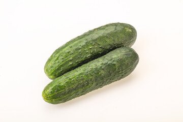 Ripe organic natural green cucumber