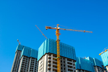 Fototapeta premium High rise buildings under construction.