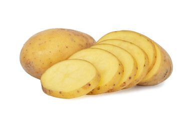 Potato vegetable isolated on white background.Clipping path