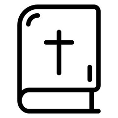 
A holy book, bible solid icon design 
