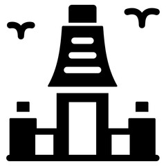 
Indonesian temple icon, religious building 
