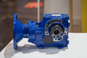 Helical bevel gear reducers. Industrial gearbox - obrazy, fototapety, plakaty