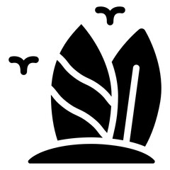 
Surfboards icon, modern filled icon of sailboards 
