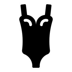 
Swimsuit icon in glyph design, editable vector 

