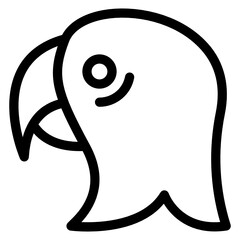 
Parrot face vector in modern filled style 
