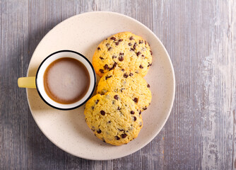Homemade chocolate chip cookies