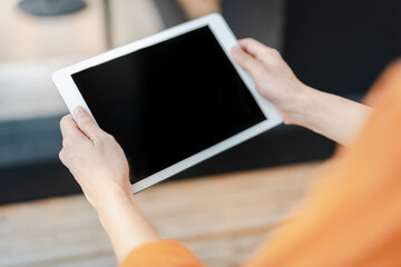 person using tablet computer