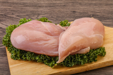 Raw chicken breast for cooking