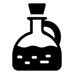 
Cooking oil jug icon in editable solid style 
