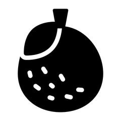 
Tangerine icon in editable solid style, sweet food 
