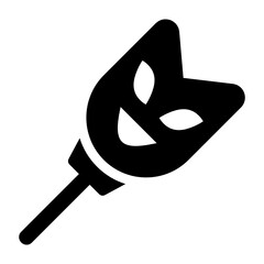 
Italian culture, festive mask in modem filled style 
