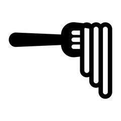 
Spaghetti icon in editable solid style 
