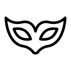 
Eye mask icon in modern filled style, venetian mask 
