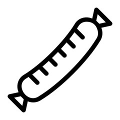 
Icon of hotdog in editable filled style 
