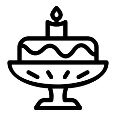 
Cake served in a tray, filled vector 
