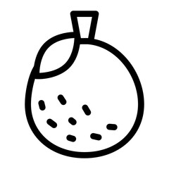 
Tangerine icon in editable solid style, sweet food 
