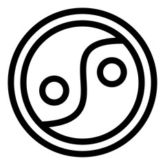 
Chinese yin yang vector design
