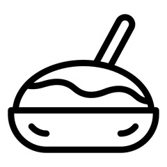 
Cooked noodles in bowl with chopsticks, chinese food in glyph style 
