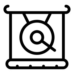 
A vintage gong drum, solid icon
