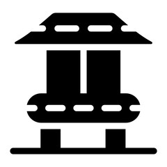 
Chinese landmark vector, editable glyph icon 
