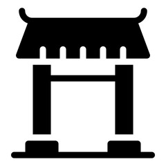 
Chinese landmark vector, editable glyph icon 
