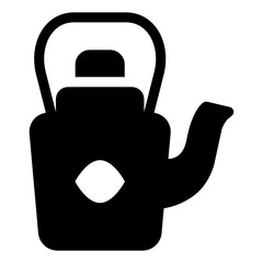 Obraz premium A hot and cold thermos percolator, solid icon 