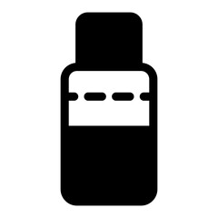 
Glass bottles to preserve spices, spice jars glyph icon
