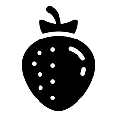 
Strawberry vector, sweet and healthy fruit icon
