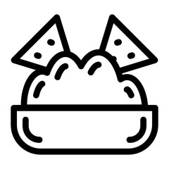 
A filled design icon of yummy samosas
