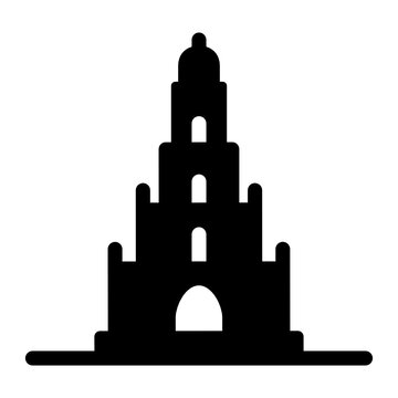 recommend clip art: 
                    A glyph design icon of badshahi mosque 
                    