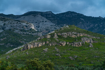 Fototapeta na wymiar Toscar Valley, The Ports Natural Park, Terres de l'Ebre, Tarragona, Catalunya, Spain