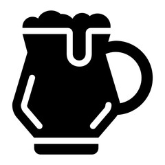 
A trendy style icon of water jug 
