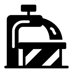 
Tubewell icon in editable filled design 
