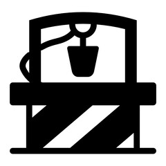 
Filled design of water well icon
