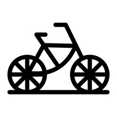 Fototapeta premium Solid bicycle icon design, pedal bike vector design 