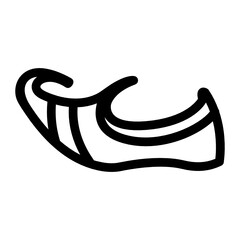 
A traditional footwear accessory, solid icon of khussa 
