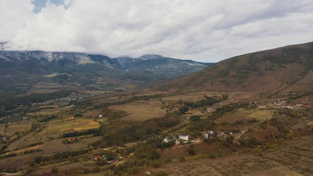 Aerial, SH23 Towards Fierza And Valbone Valley, Albania