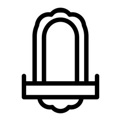 
Trendy vector design of mirror icon.
