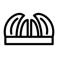 
A museum structure huge elevation representing pakistan monument 
